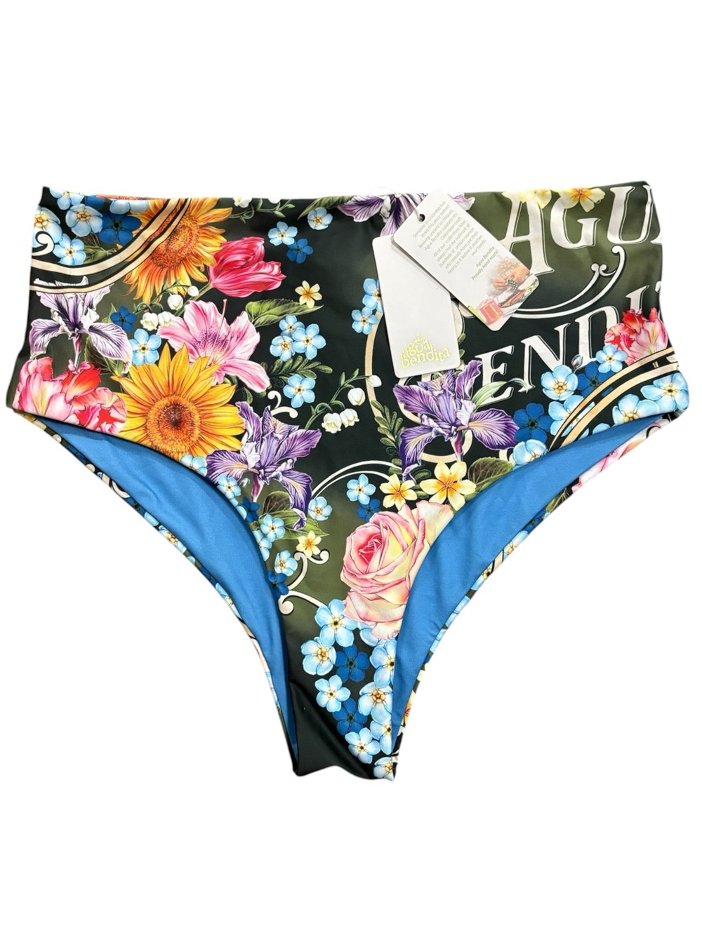 Agua Bendita Alicia High Waist  Bikini Bottom Dreamin Floral Reversible Size XL